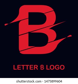 Letter B liquid logo template design