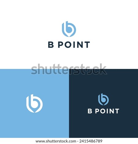 Letter b with local pin logo vector design illustration template