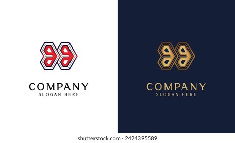 Letter b logo in abstract style