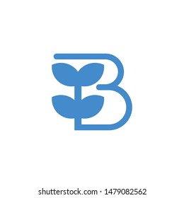 Letter B logo abstract vector