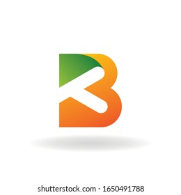 letra b logotipo vector abstracto con k inicial