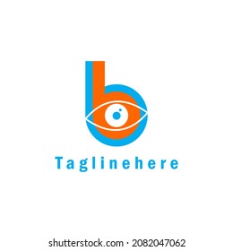 the letter B logo with the addition of an eye element in the middle, looks simple, elegant, easy to remember. Good for your company