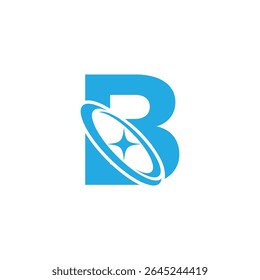 Letra B logotipo, B logotipo, conjunto de logotipo AI, design moderno e mínimo, inspirado na tecnologia, ícones e símbolos coloridos, adequado para inteligência artificial, inovação, marca, start-ups e identidade digital.
