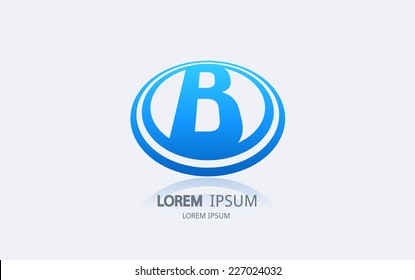 Letter B logo. Alphabet logotype vector design.