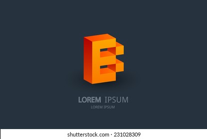 Letter B logo. Alphabet logotype vector design.