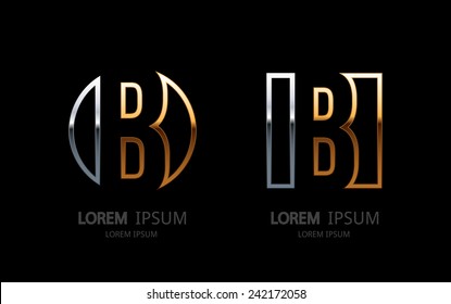 Letter B logo. Alphabet logotype vector design.