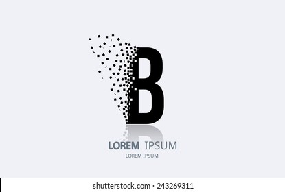 Logo de la letra B. Diseño vectorial de logotipo alfabético.