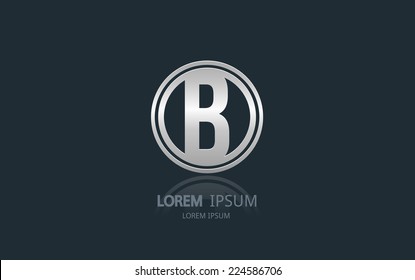 Letter B logo. Alphabet vector logotype design.