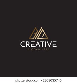 Logo de la letra B o iniciales BIG tres modernos símbolos de un monograma inteligente. Diseño de señas de línea creativa. Soluciones gráficas de símbolos alfabéticos para diseños corporativos, de identidad de marca, etc.