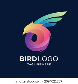 Buchstabe B-Logo mit Vogelkonzept