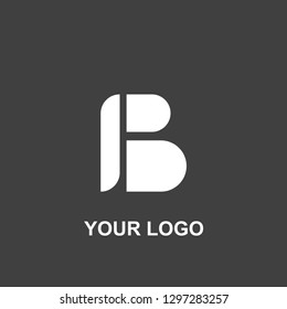 Letter B Logo Black White Template Stock Vector (Royalty Free ...