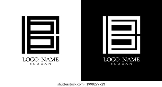 letter B logo in black and white