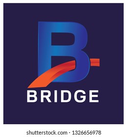 Letter B Logo Bridge Navy