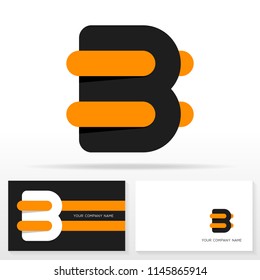 Letter B logo and business card templates. Business sign.