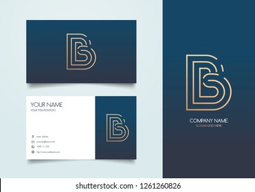 Letter B Logo with Business Card 