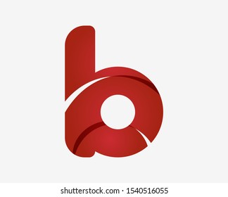 Letter b logo business icon design. Minimal flowing concept.