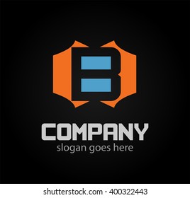 Letter B logo. Business logo vector illustration
