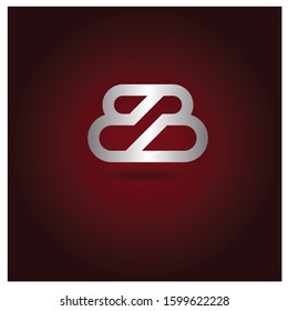 The Letter B logo can be used for application icons. with red backgraound color and silver logo color.