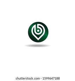 The Letter B logo can be used for application icons. with a green gradient color.