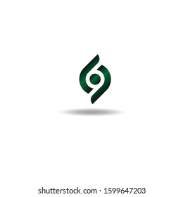 The Letter B logo can be used for application icons. with a green gradient color.