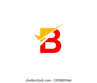 Letter B logo with checklist shape