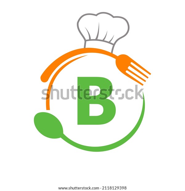 Letter B Logo Chef Hat Spoon Stock Vector (Royalty Free) 2118129398 ...