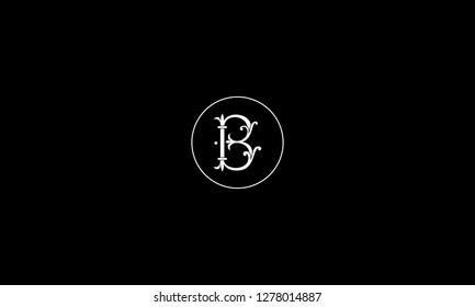 LETTER B LOGO WITH CIRCLE FRAME FOR LOGO DESIGN OR ILLUSTRATION USE