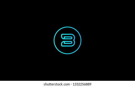 LETTER B LOGO WITH CIRCLE FRAME FOR LOGO DESIGN OR ILLUSTRATION USE