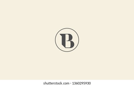 LETTER B LOGO WITH CIRCLE FRAME FOR LOGO DESIGN OR ILLUSTRATION USE