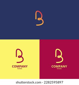 The letter b logo with a clean and modern style also uses a gradient color of striking red and faded yellow that has a professional feel, perfect for strengthening your company logo branding