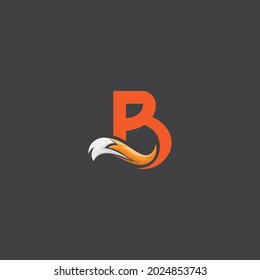 Letter B Logo combination with Fox tail , creative design, logo or icon symbol