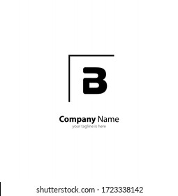 letter B logo concept with white background