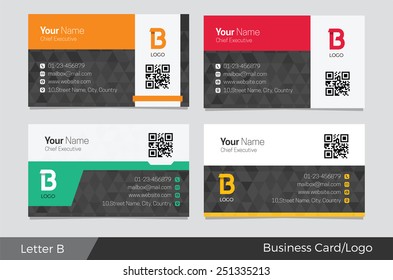 Letter B logo corporate business card