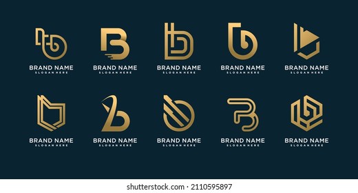 Logotipo de letra B con concepto de elemento creativo para el vector Premium inicial o empresarial