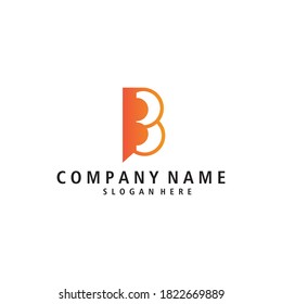 letter B logo creative illustration template concept template vector design