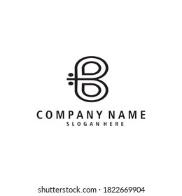 letter B logo creative illustration template concept template vector design