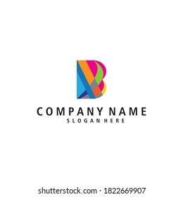 logotipo de letra B plantilla de ilustración creativa plantilla de concepto diseño vectorial