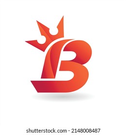 logotipo de letra B con concepto de corona