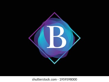 Letter B Logo design Abstract liquid shape vector template.
