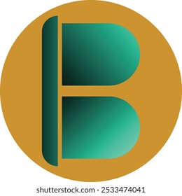 Letter B logo design background CC932F.