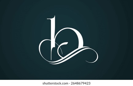 Letra b logotipo design com um fundo azul. Moderno moderno moderno design inicial de logotipo de carta de luxo. Modelo de vetor de design de logotipo da letra b da Royal premium.