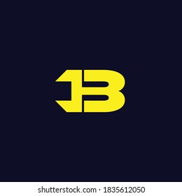 Letter B Logo Design With Bold Concept Vector Illustration.