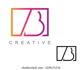 Letter B Logo Design With Box
