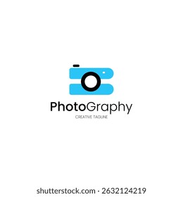 Letter B logo design with camera for your brand