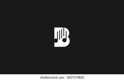 Letter B logo DESIGN WITH CHEESE SHAPE OR MUSIC SHAPE OR WITH RIBBON, monogram Logo Design Template Element
