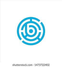 Letter B logo design in a circle shape.