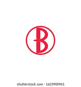 Letter B logo design with circle 