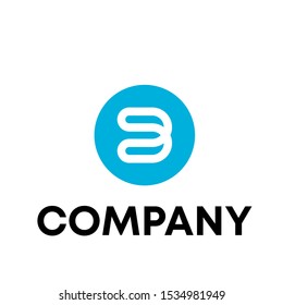 letter B logo design concept template