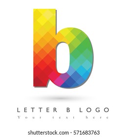 Vektor Stok Letter B Logo Design Concept Rainbow (Tanpa Royalti ...