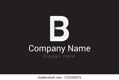 Letter B Logo Design. Creative letter B vector icon with business card template.